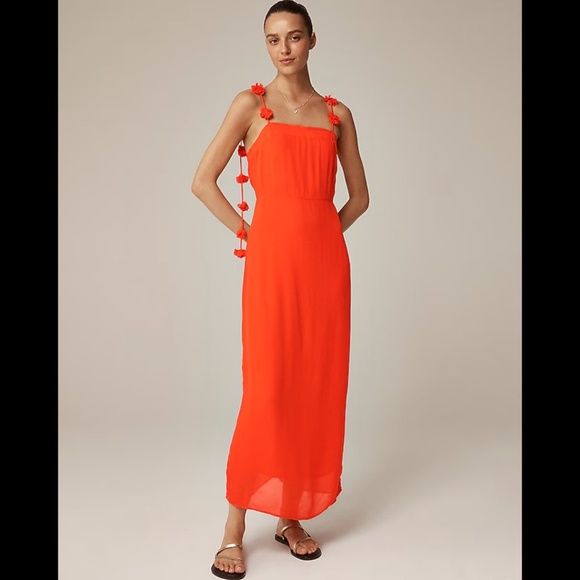 J. Crew Collection Rosette-strap Sheath Dress in Chiffon